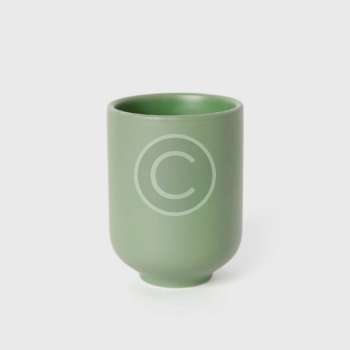 Green porcelain cup